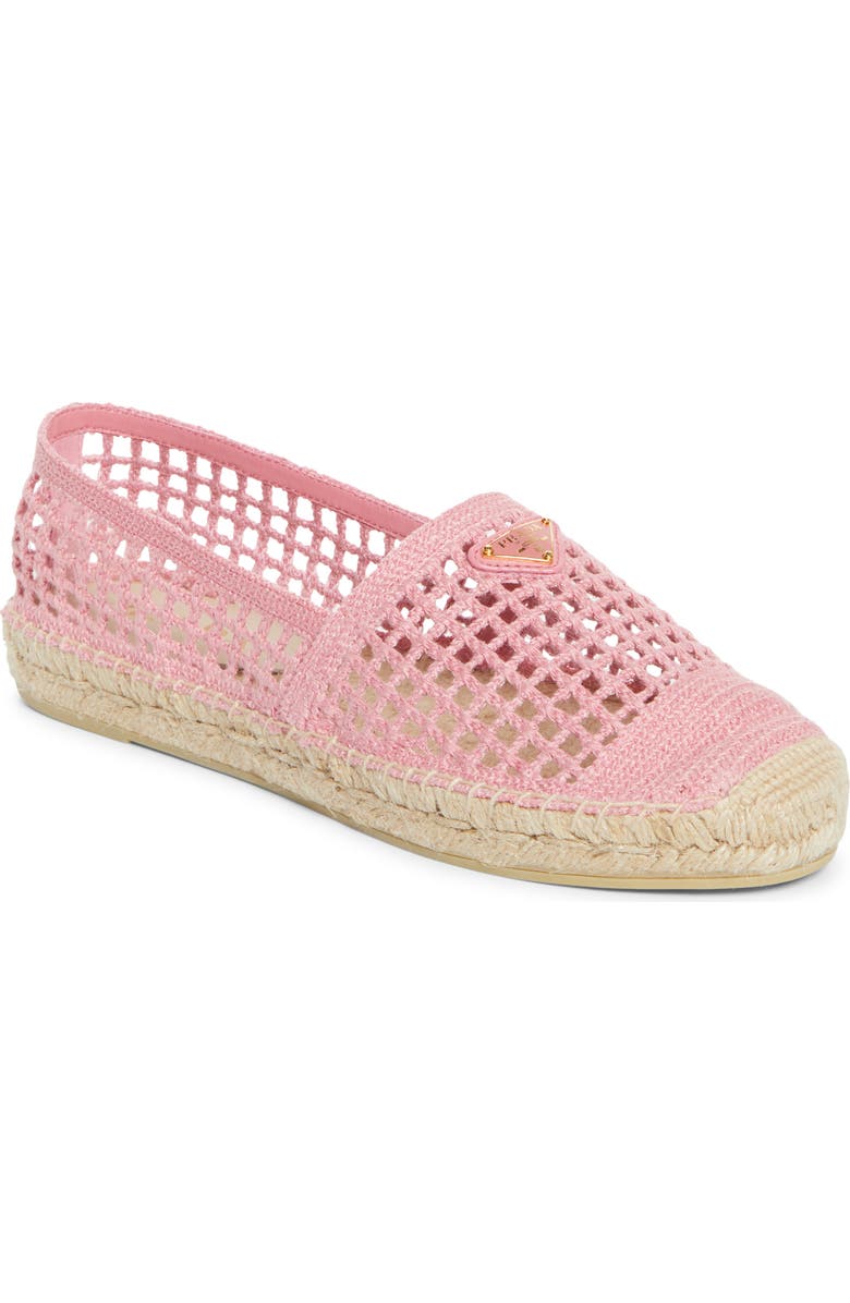 Prada Crochet Espadrille, Main, color,