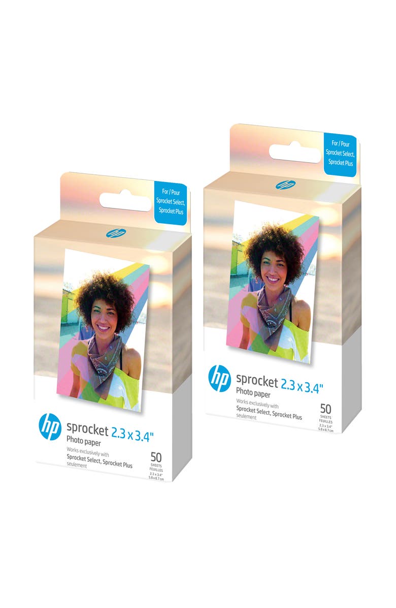 HP Sprocket 2.3x3.4 Zink Paper, Main, color, White