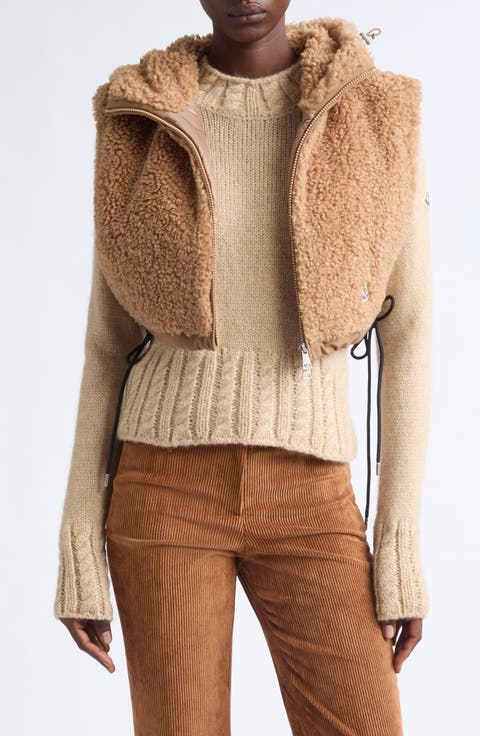 Hooded Faux Fur Bib