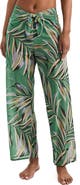 Mimi Flamingo Riley Tie Front Stretch Mesh Cover-Up Pants