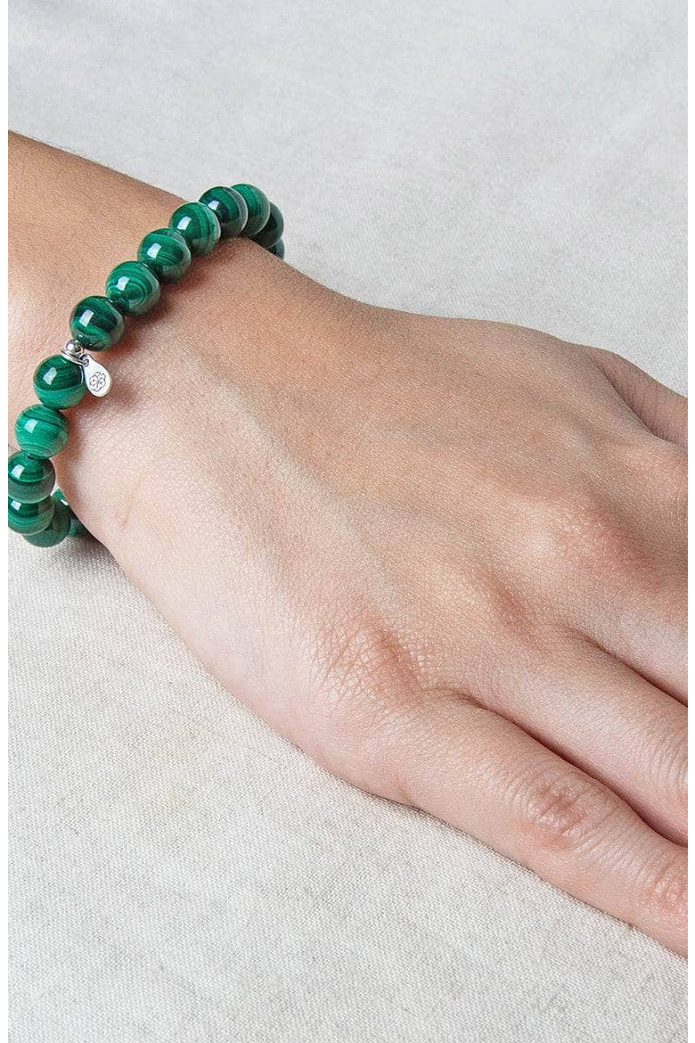 Genuine Real Malachite Energy Bracelet, Alternate, color, Malachite Green