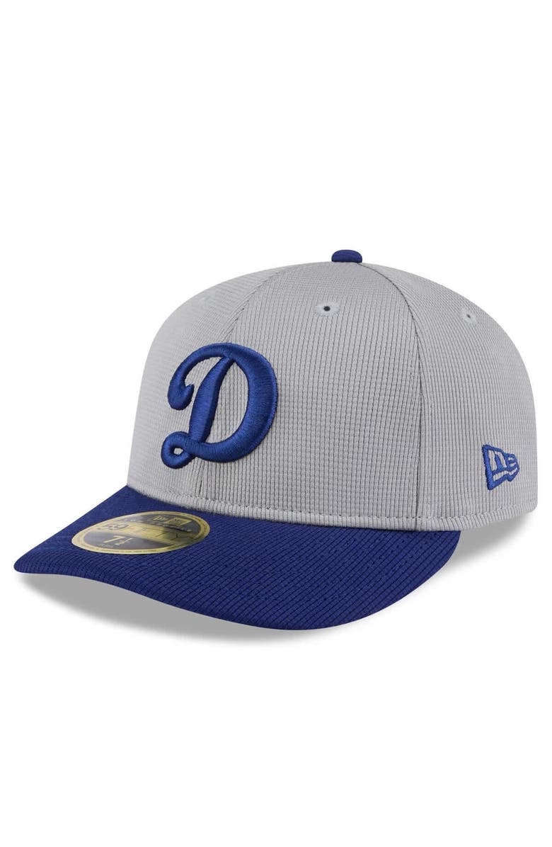 New Era Men's New Era  Gray/Royal Los Angeles Dodgers 2025 Batting Practice Low Profile 59FIFTY Fitted Hat, Alternate, color, 