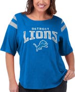 G-III 4HER BY CARL BANKS Women's G-III 4Her by Carl Banks Royal Detroit Lions Plus Size Linebacker T-Shirt