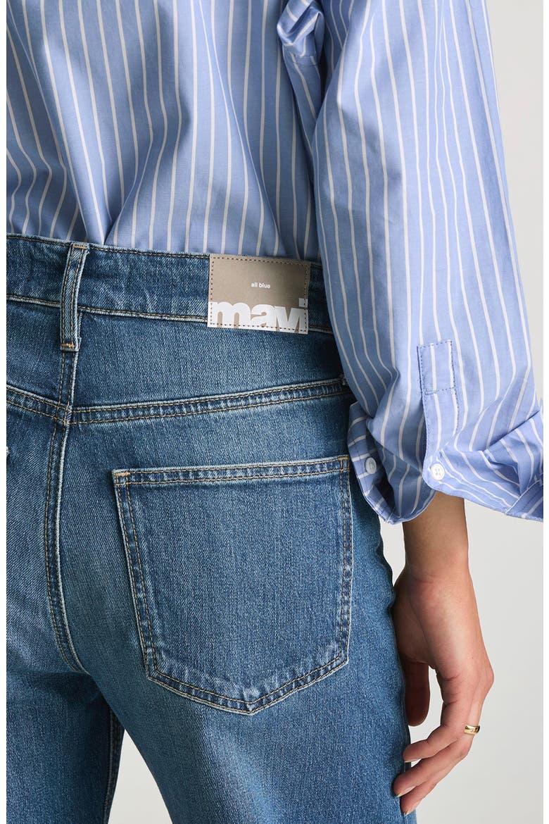 Florida High Waist Wide Leg Jeans, Alternate, color, MID BRUSHED CLASSIC