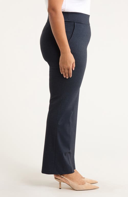 Anne Klein High Waist Straight Leg Pants In Blue