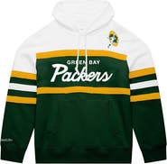 Mitchell & Ness Men's Mitchell & Ness White/Green Green Bay Packers Big & Tall Head Coach Hoodie
