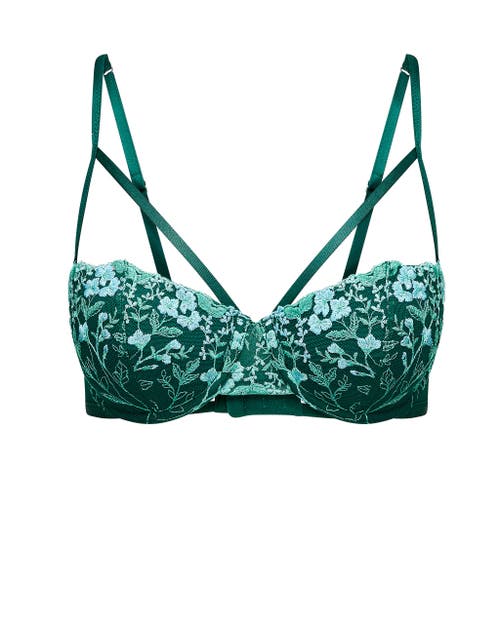 Adore Me Fern Contour Balconette Bra In Green