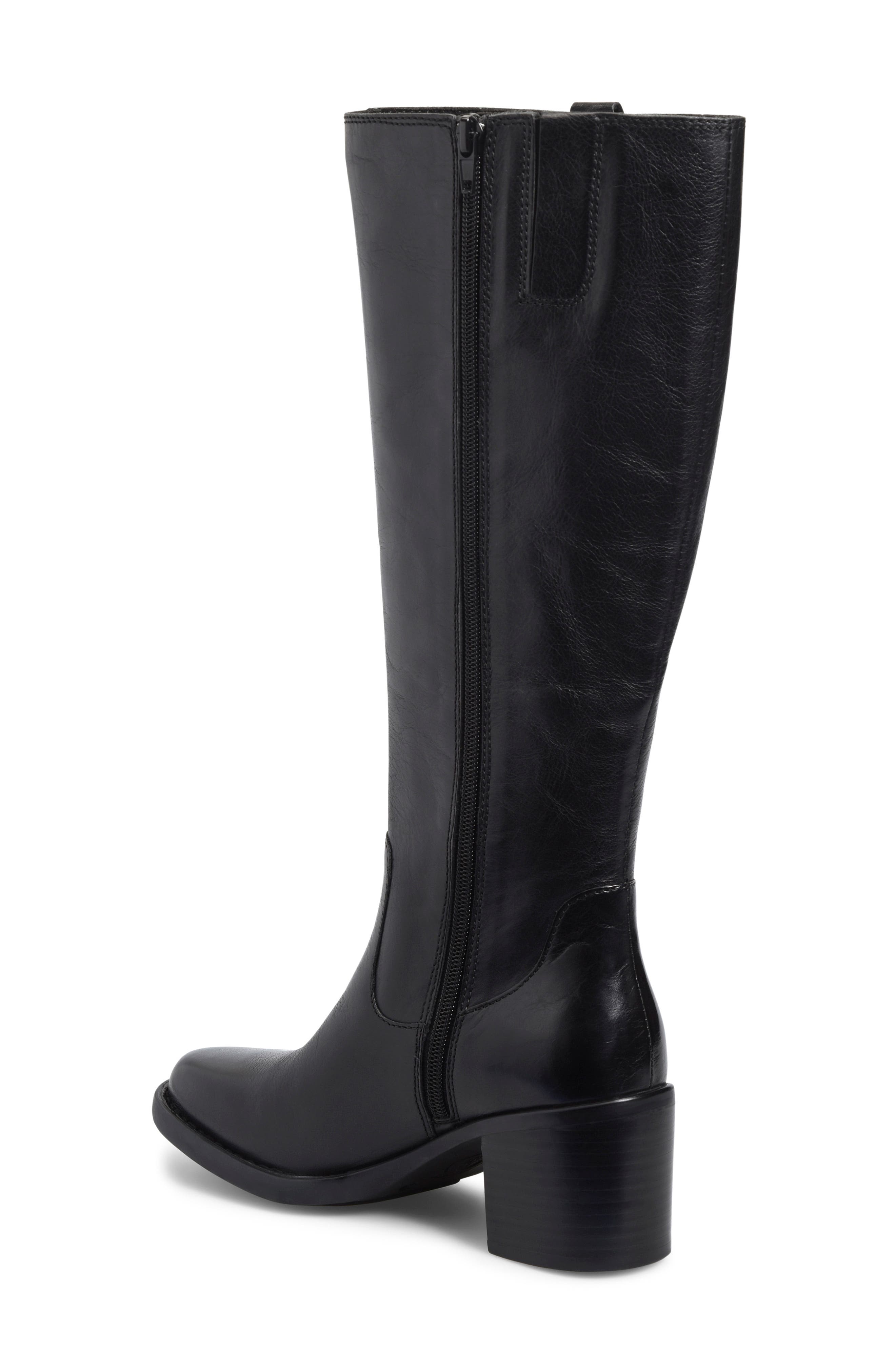 Børn Harding Knee High Boot, Alternate, color, Black Leather