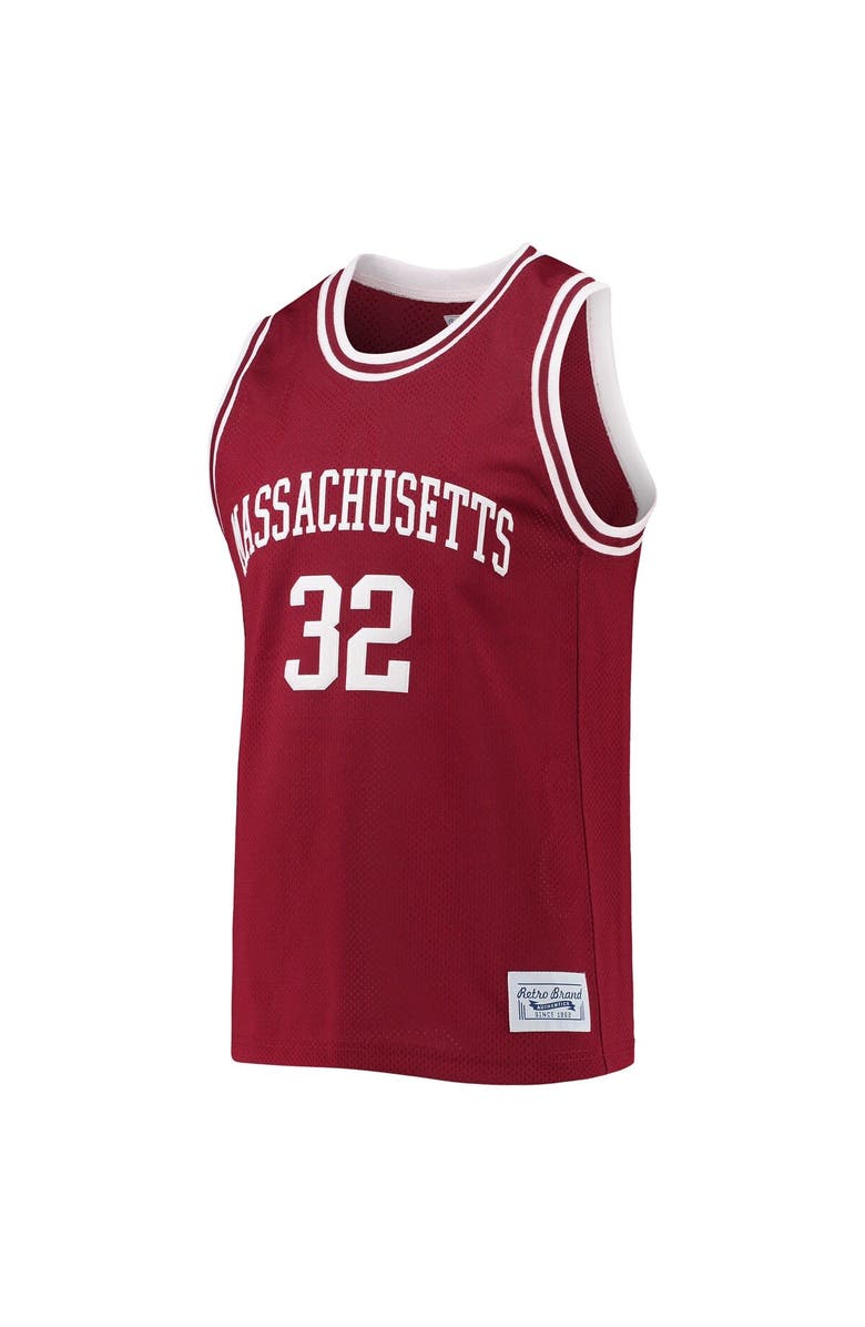 Retro Brand Men's Original Retro Brand Julius Erving Maroon UMass Minutemen Commemorative Classic Basketball Jersey, Alternate, color, 
