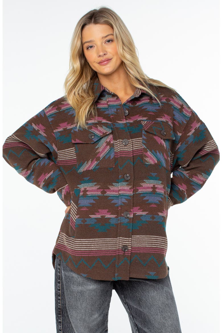 Overlander Quilted Shirt Jacket, Alternate, color, CHESTNUT