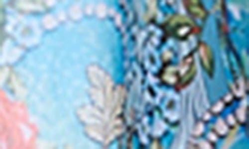 Ranee's Ranees Floral Cover-up Duster In Blue