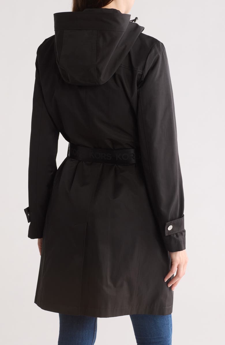 Michael Kors Logo Belted Trench Coat, Alternate, color,