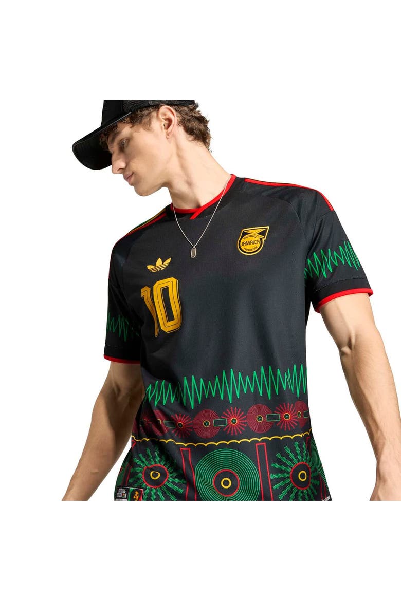 Men's adidas Bob Marley Black Jamaica National Team 2026 Away Replica Jersey, Alternate, color, Black