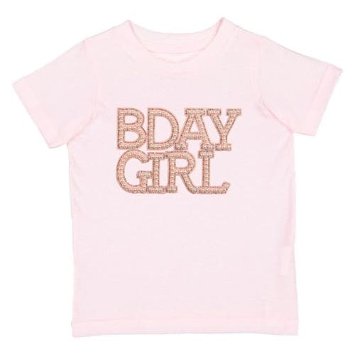 Sweet Wink Pearl Bday Girl Patch Short Sleeve T-shirt In Pink