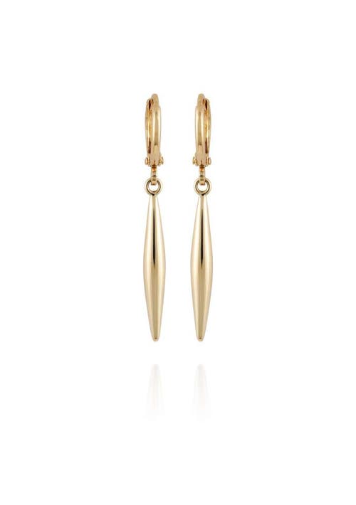 Vince Camuto Gold-tone Spear Dangle Huggie Hoop Dangle Drop Earrings In Gold