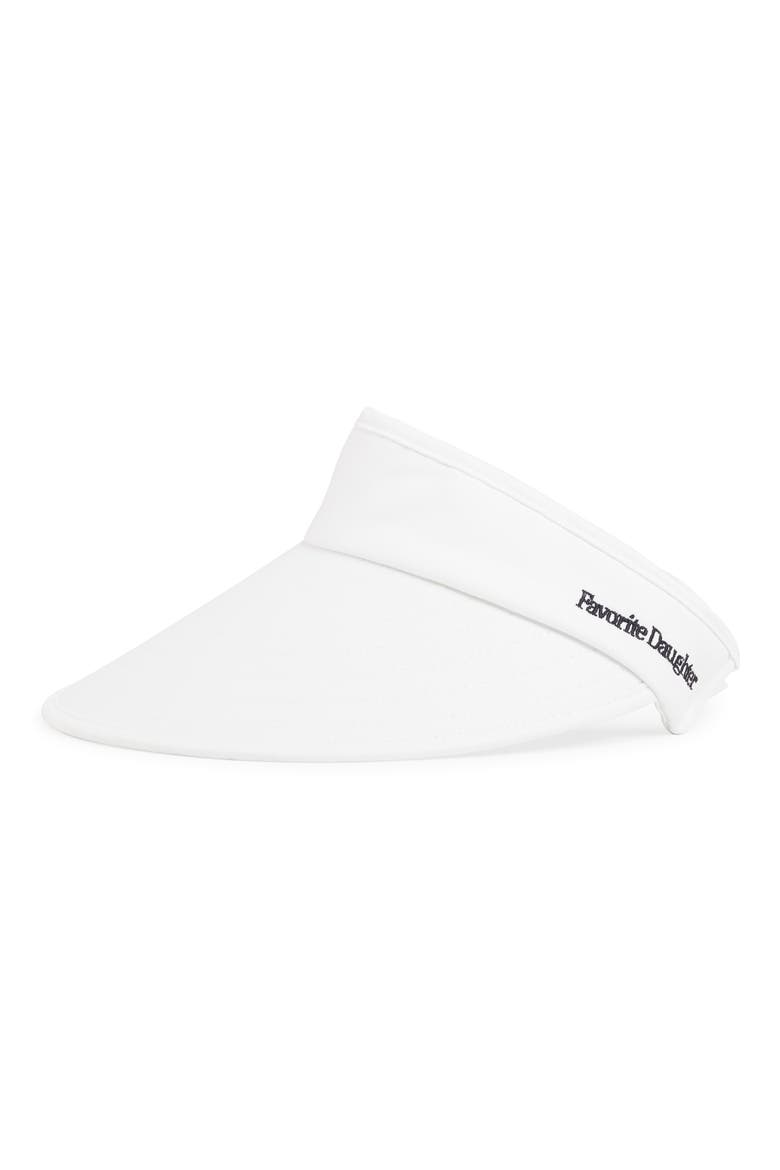 Wide Brim Visor, Alternate, color, WHITE