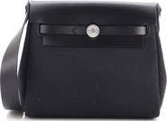 Pre-Owned Hermes Herbag Zip Toile and Leather 20