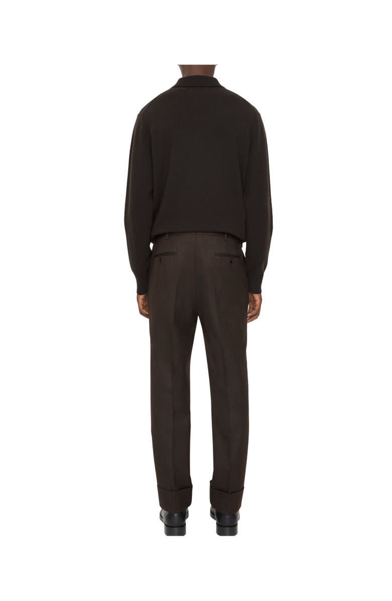 Burberry Wool Tailored Trousers, Alternate, color, Soot Brown