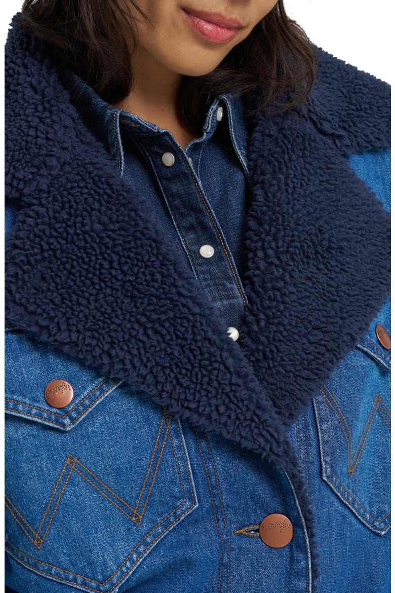 Wrange Denim Coat, Alternate, color, SPARKLE BLUE