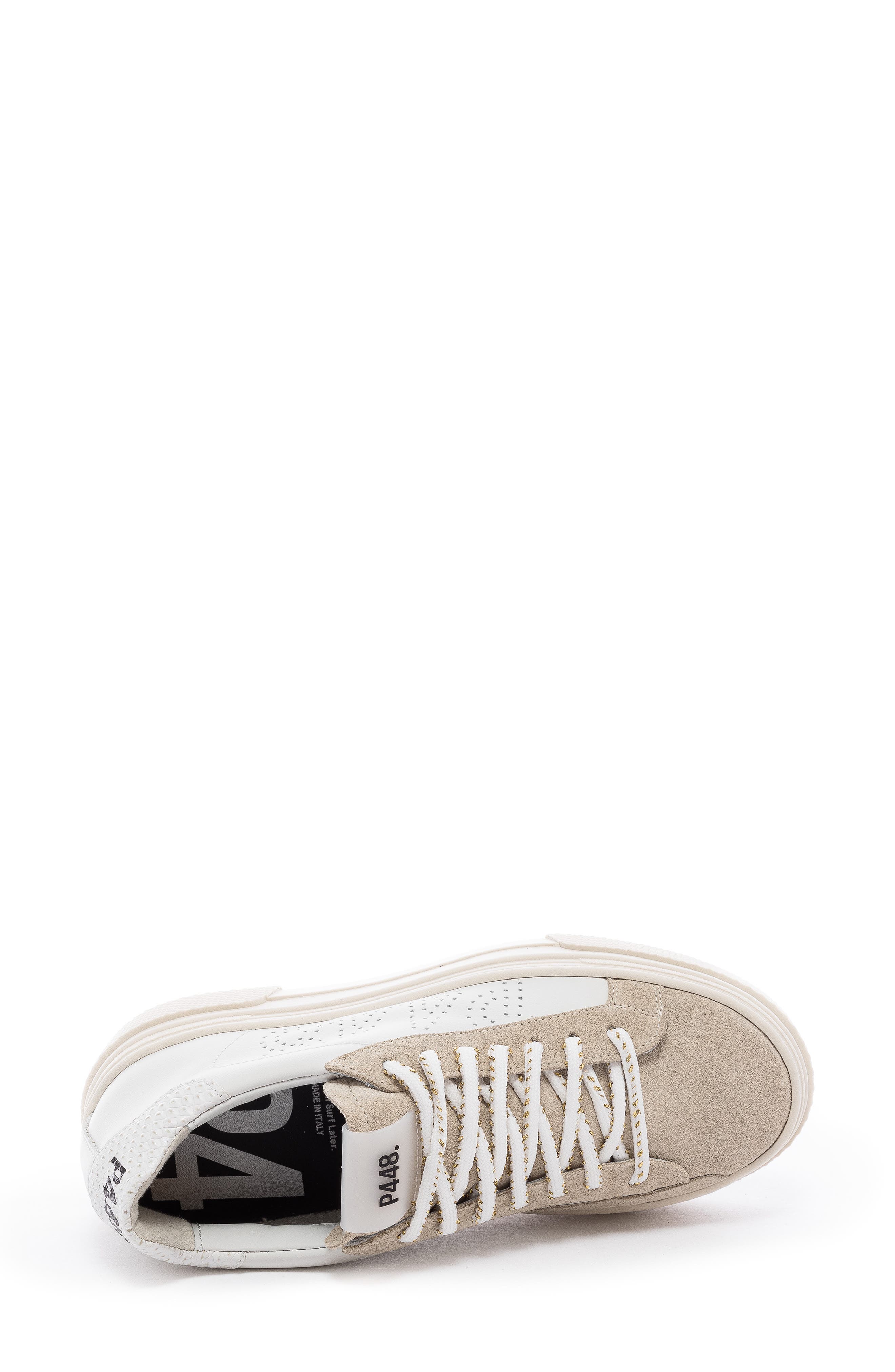 P448 Thea High Top Sneaker, Alternate, color, Beige