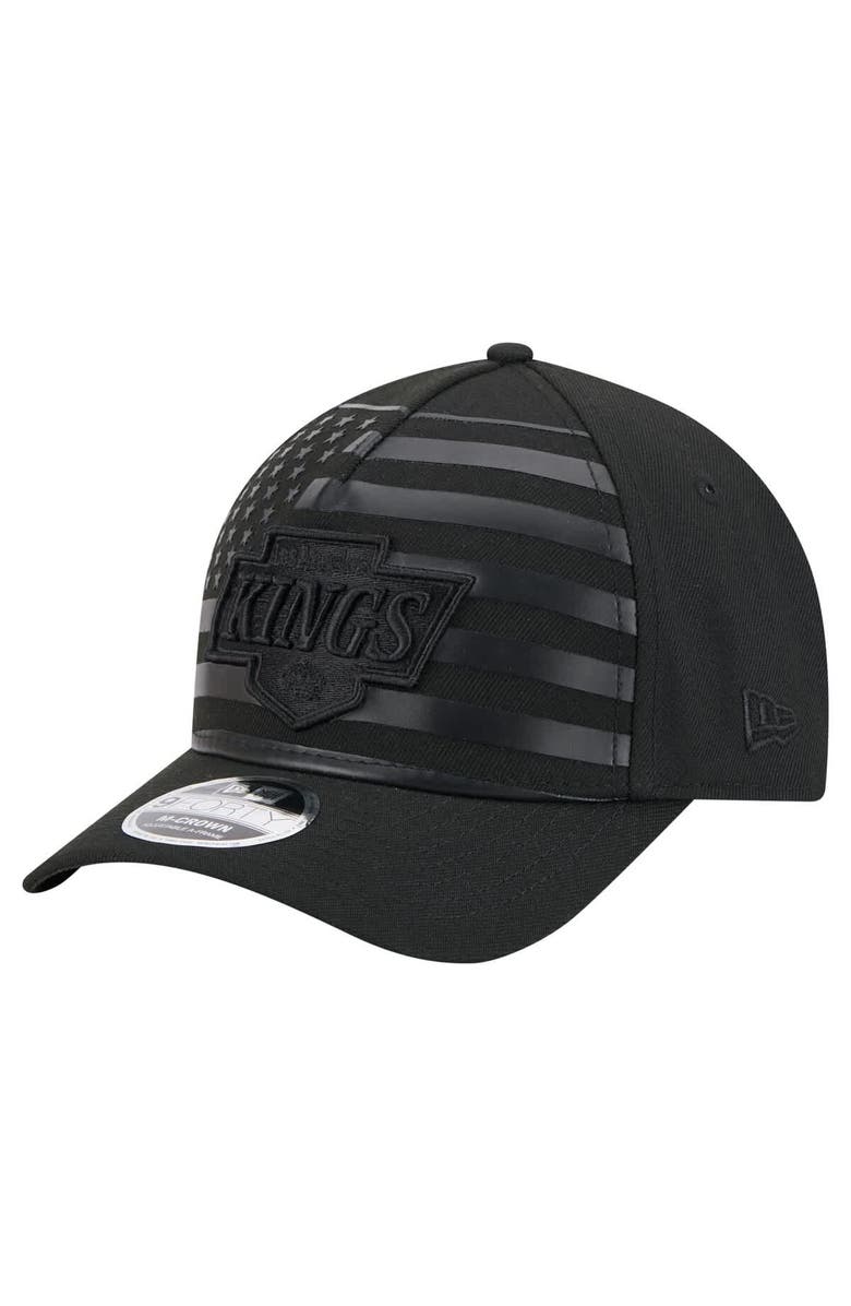 New Era Men's New Era  Black Los Angeles Kings Game Day Stealth Flag 9FORTY A-Frame Adjustable Hat, Main, color, 