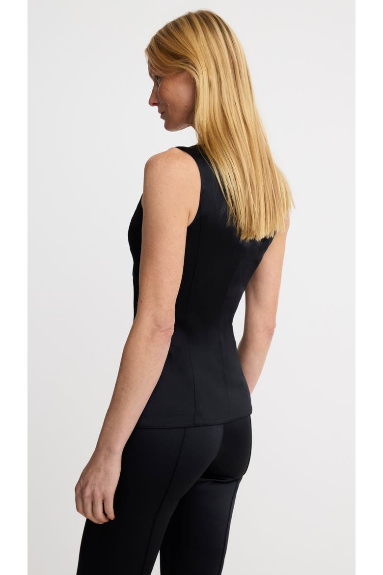 Tuxedo Cig Pant, Alternate, color, Black Satin