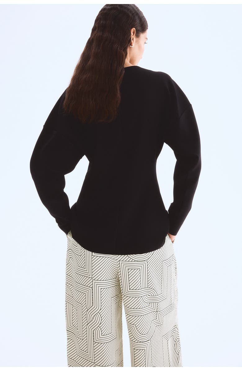 H&M Wide Trousers, Alternate, color, Cream/Patterned