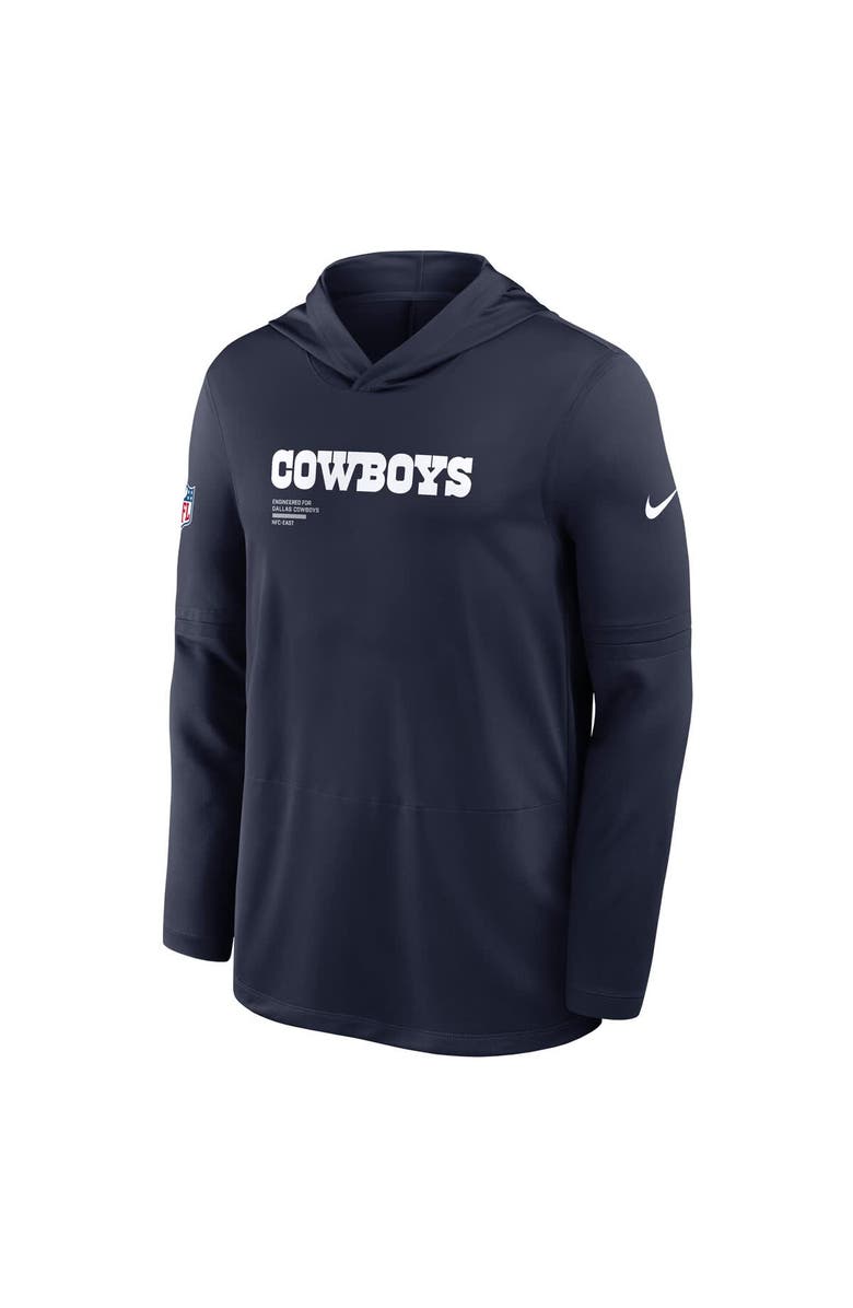 Nike Men's Nike Navy Dallas Cowboys Pure Fury Performance Long Sleeve Hooded T-Shirt, Alternate, color, Navy