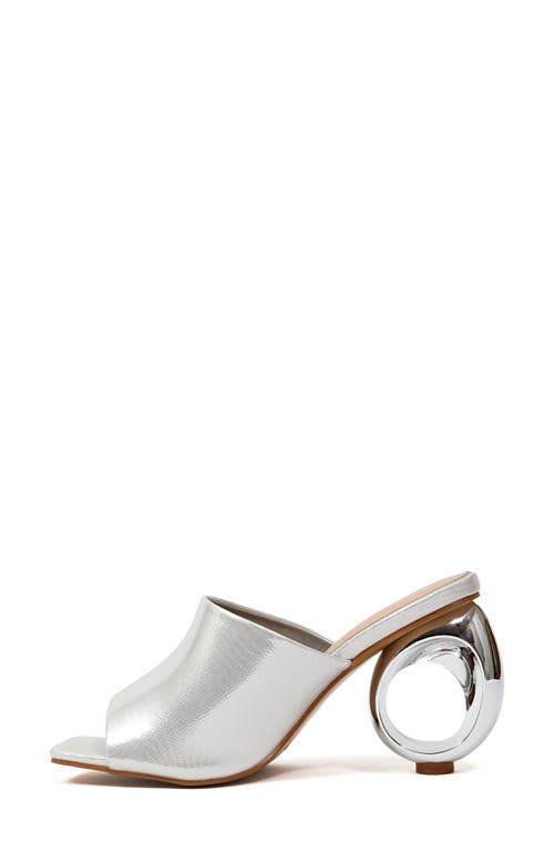 Ninety Union Women's Jloo Circular Metallic Heel Sandals In Silver