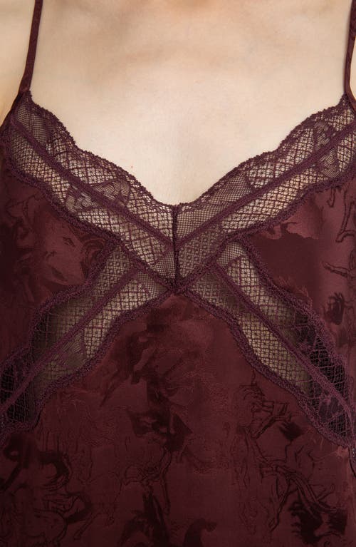 Zadig & Voltaire Womens Burgundy Cishi Lace-trim Silk Camisole In Red