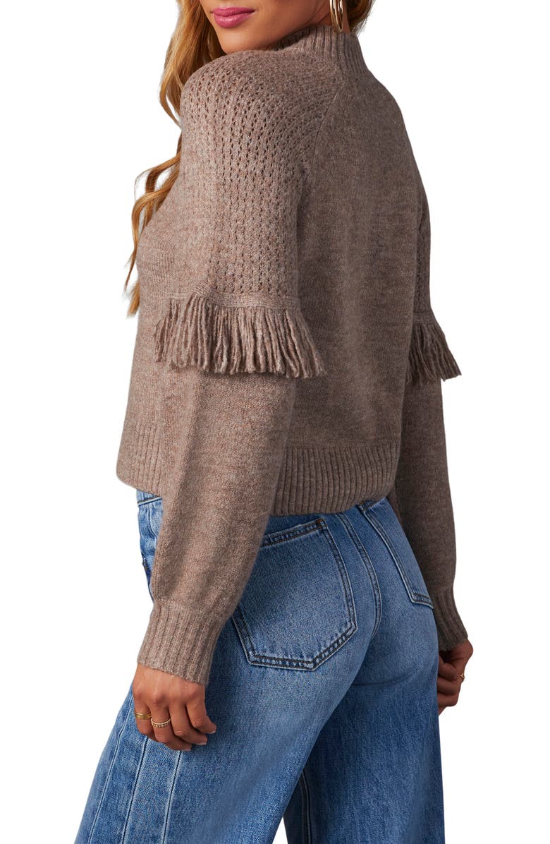 VICI Collection Reseda Fringe Sleeve Sweater, Alternate, color, 