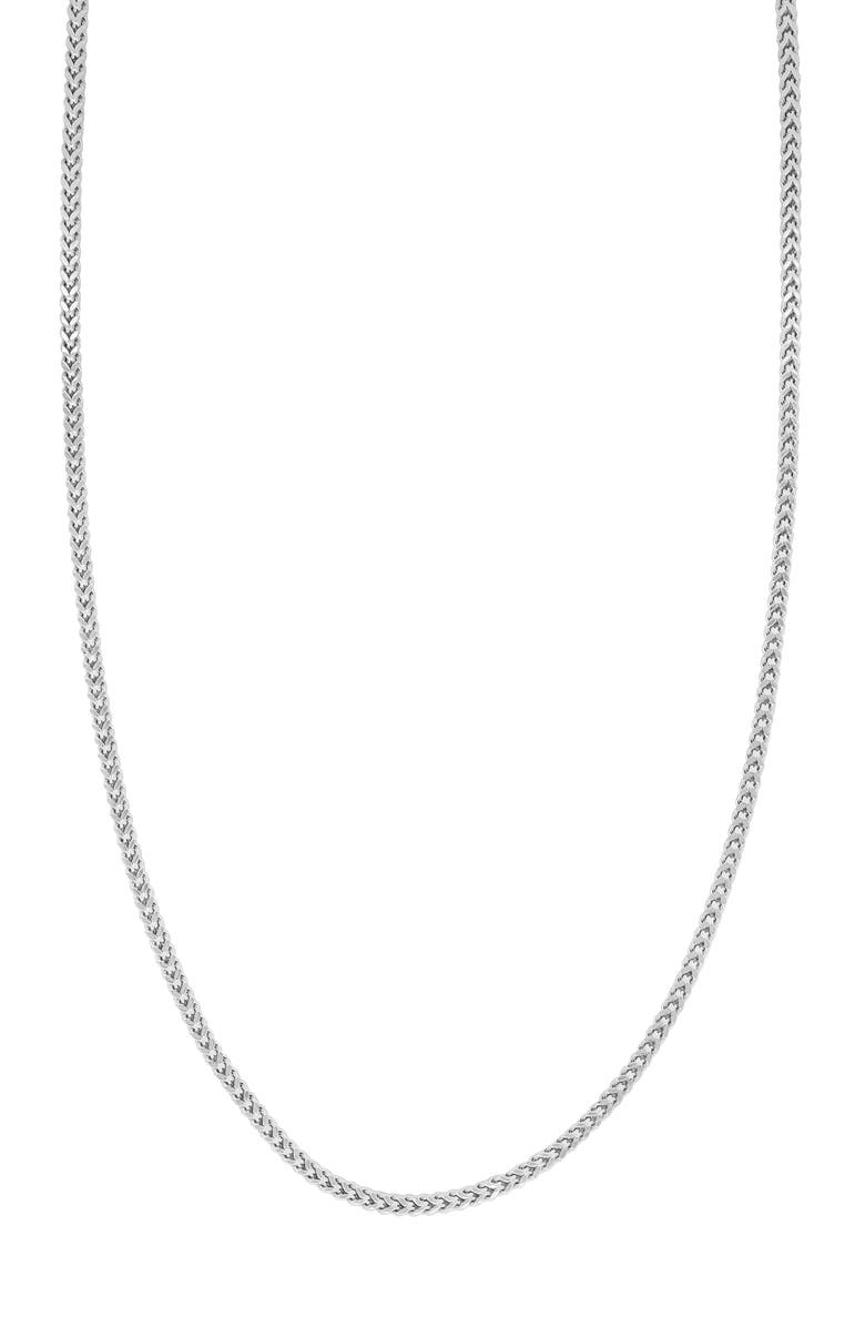 Bony Levy Wheat Chain Necklace, Main, color, 14K White Gold