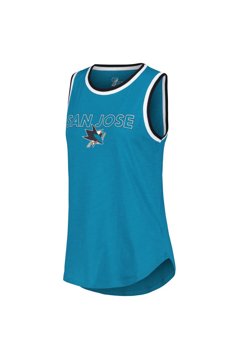 Women's G-III 4Her by Carl Banks Teal San Jose Sharks Strategy Tank Top, Alternate, color, Teal