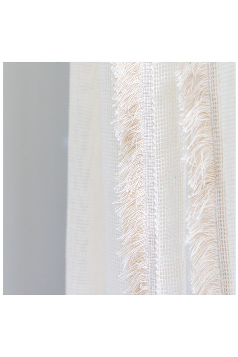 Kendi Macramé Trim Cotton Canopy, Alternate, color, BEIGE