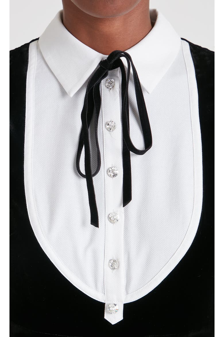 Pompidou Bib Dress, Alternate, color, Black