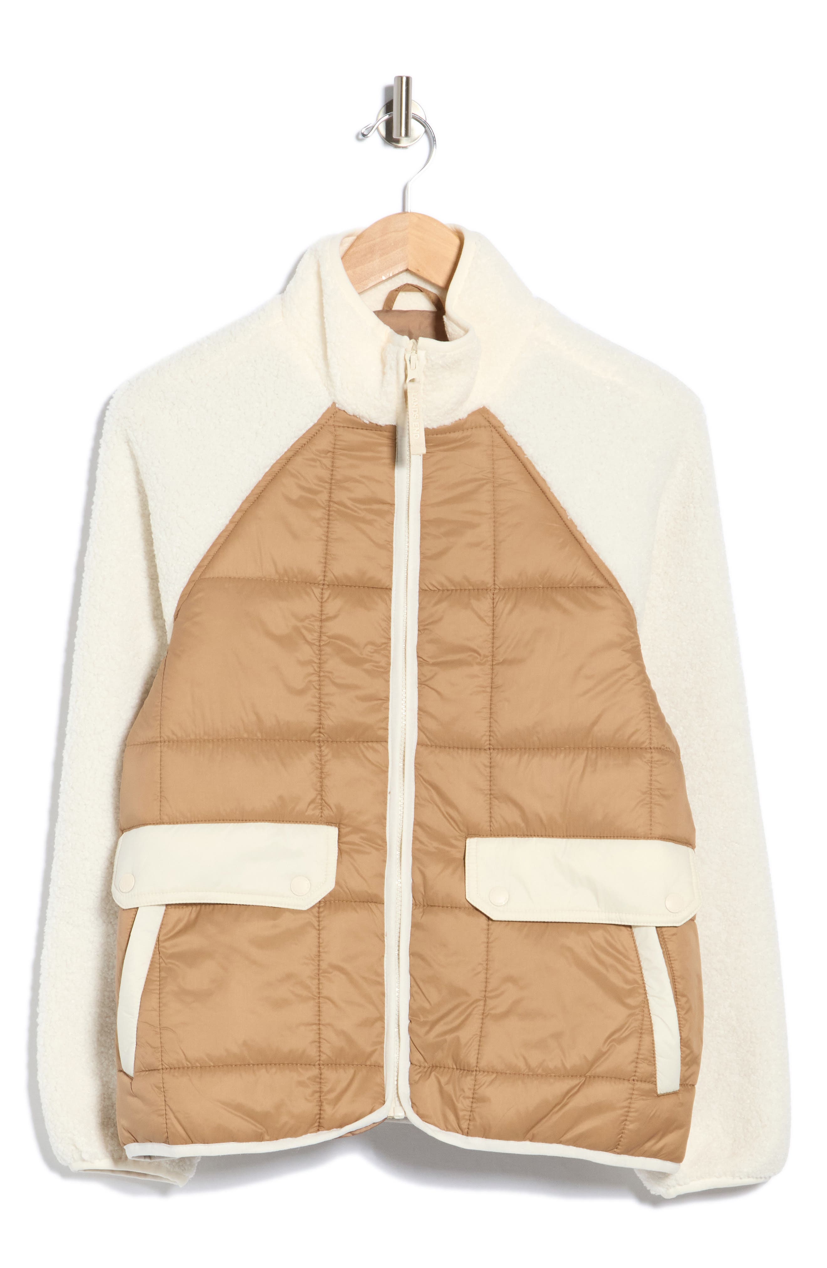 Mixed Media High Pile Fleece Jacket