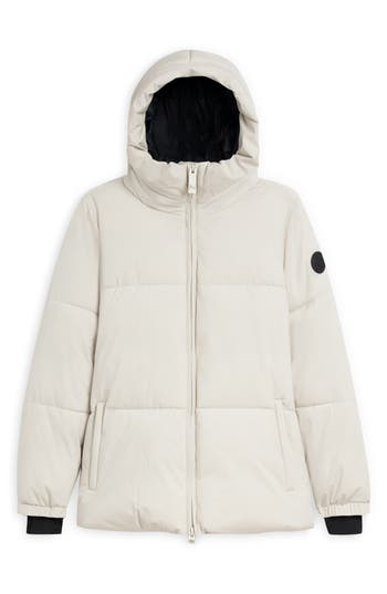 Noize Stacy Water Resistant Hooded Puffer Jacket In Gray