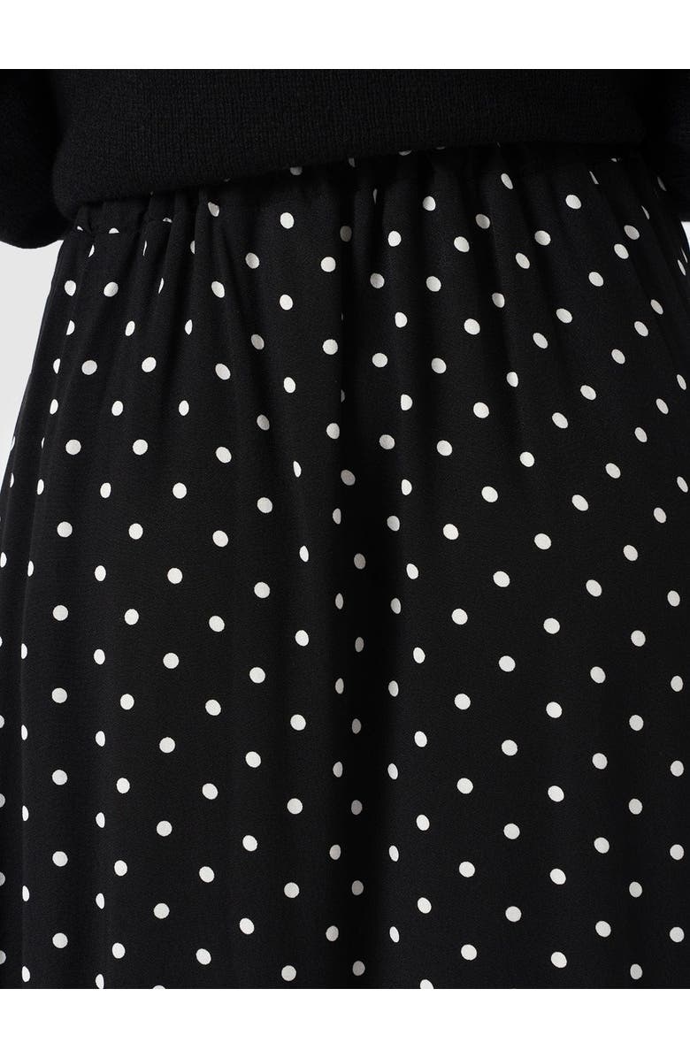 Saint + Sofia Sutton Skirt, Alternate, color, Black Polka Dot