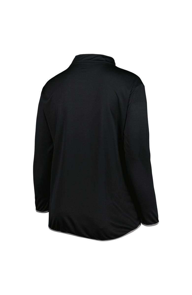 FANATICS Women's Fanatics Branded Black Las Vegas Raiders Plus Size Worth the Drive Quarter-Zip Top, Alternate, color, 