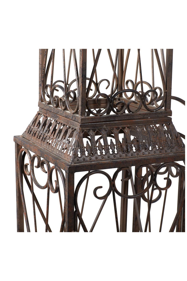 Metal Garden Gate, Alternate, color, BLACK