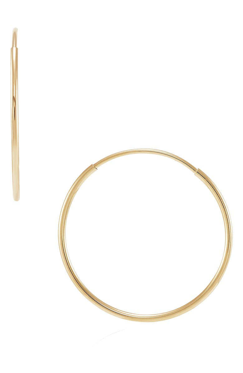 Frankie & Zoe Endless Hoop Earrings, Alternate, color, Yellow Gold