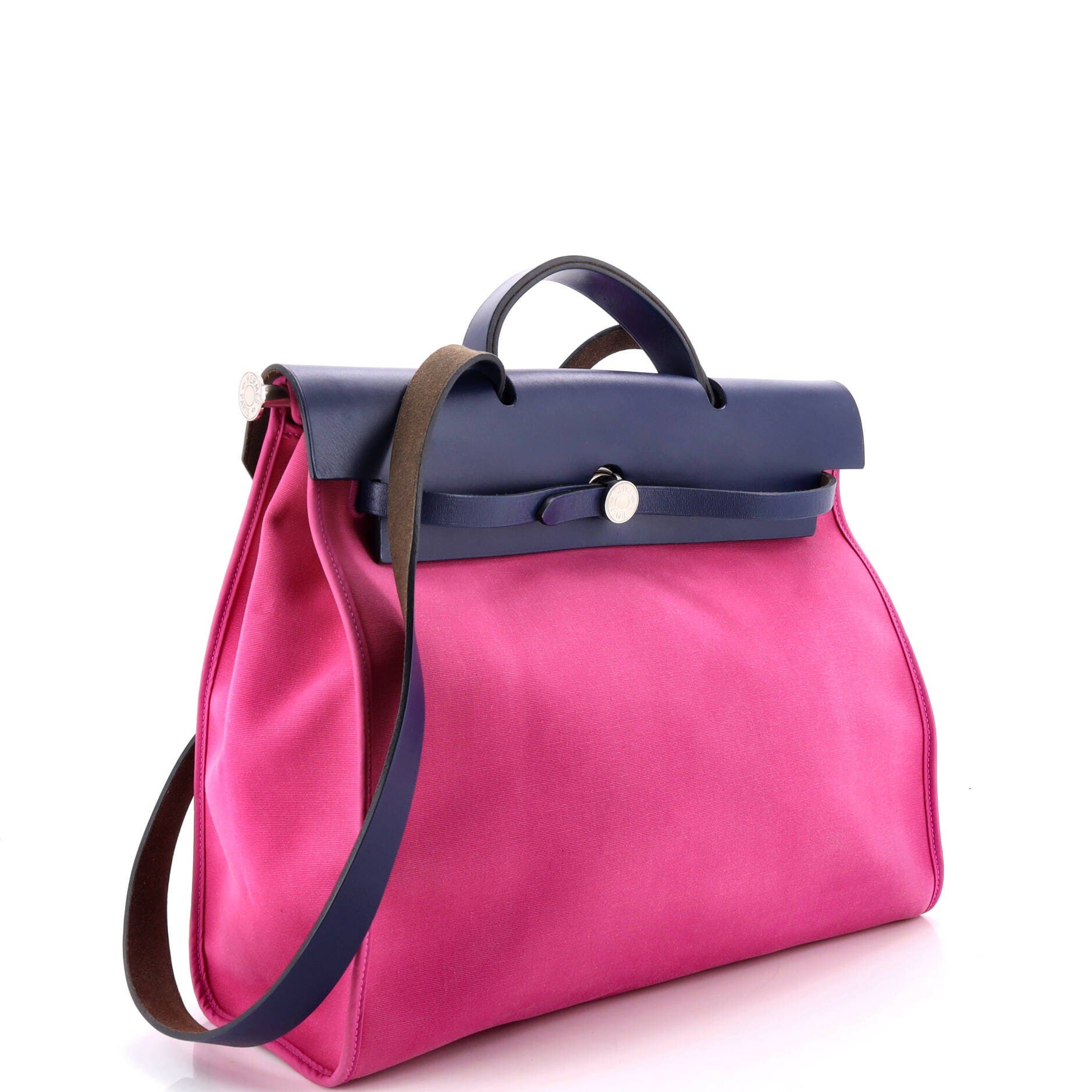 Herbag Zip Leather and Toile 39, Alternate, color, Pink