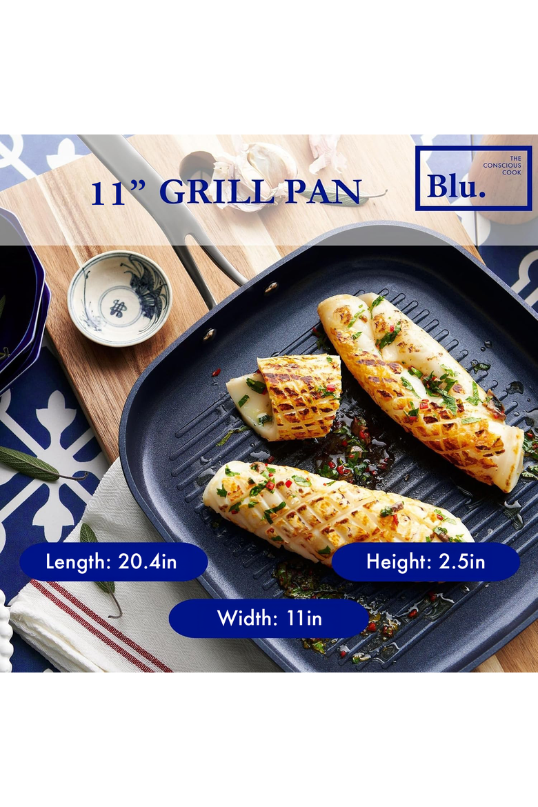 11 inch Nonstick Grill Pan Griddle, Alternate, color, Black