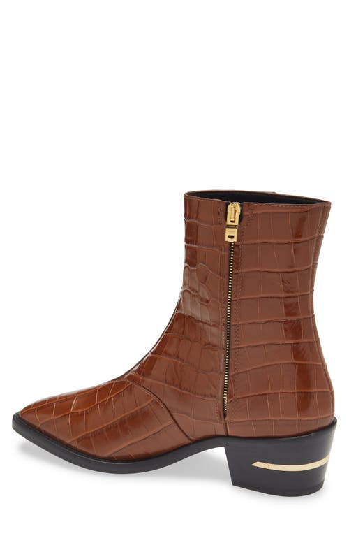 Amiri Croc-effect Leather Chelsea Boots In Brown