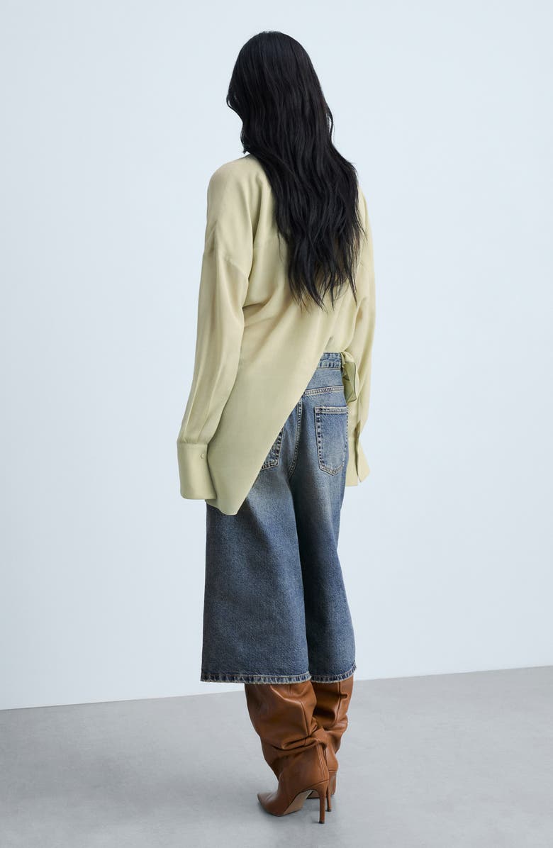 MANGO Hazel Denim Bermuda Shorts, Alternate, color, Medium Blue