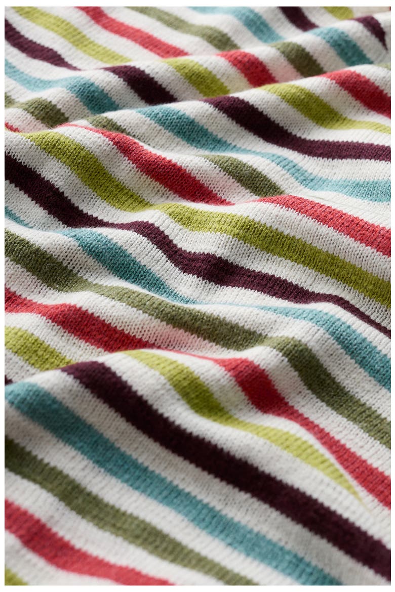 Knavock Stripe Organic Cotton & Linen Sweater, Alternate, color, MINI CORNISH CARNELIAN MULTI