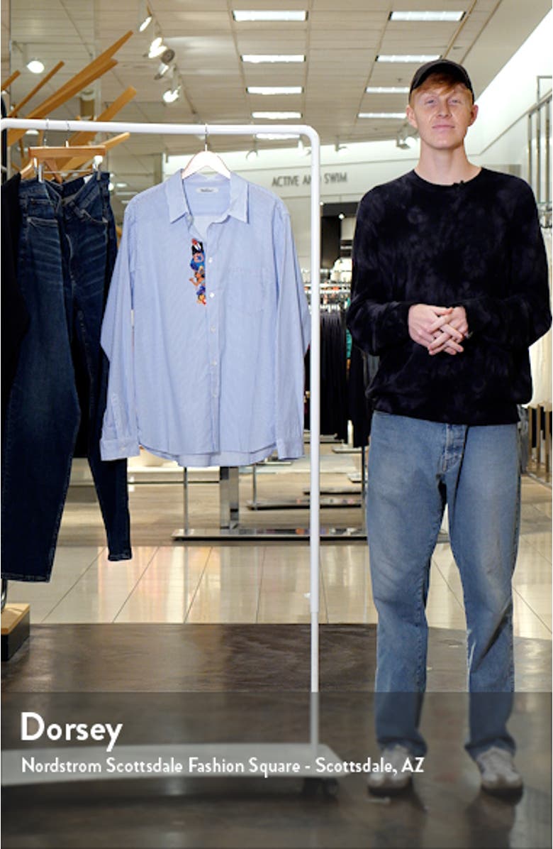 x Disney Gender Inclusive 'Lilo & Stitch' Waimea Stripe Button-Up Shirt, sales video thumbnail