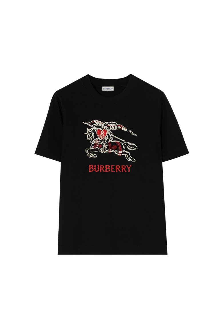 Heart Knight Cotton T-shirt, Alternate, color, Black