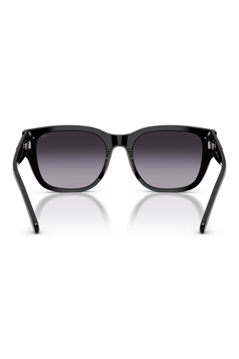 56mm Square Sunglasses, Alternate, color, SHINY BLACK / GREY GRADIENT