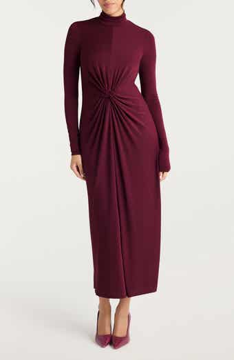 Tovianna Knot Front Long Sleeve Dress